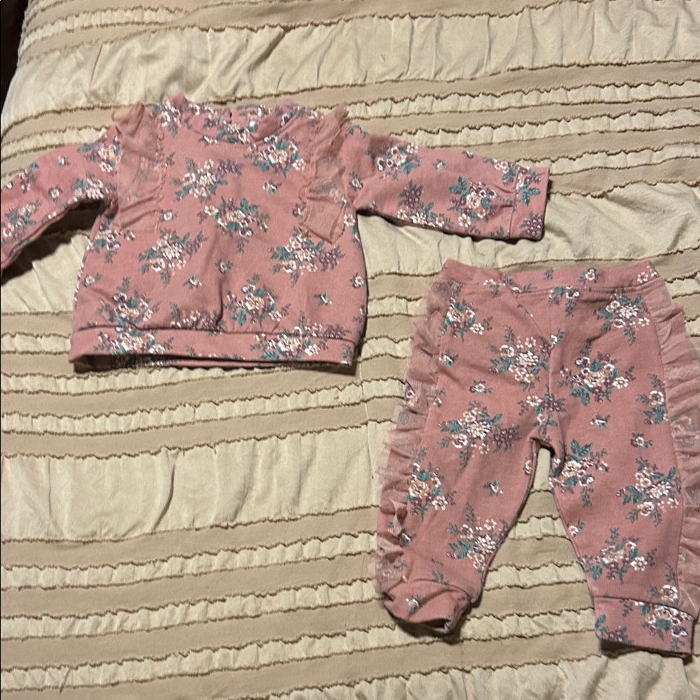 Nicole Miller Pink Floral Kids Matching Set